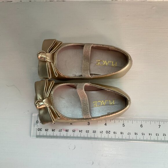 Toddler Ballet Gold Flats Size 4 - Picture 6 of 6